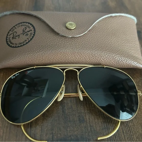 Vintage Ray-Ban Aviator B&L Sunglasses w/ Original Case 58mm - Picture 1 of 13